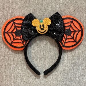 Mickey Mouse Halloween Pumpkin Headband Ears New